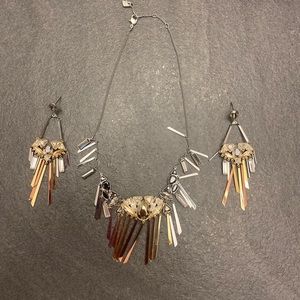 Swarovski necklace and earrings